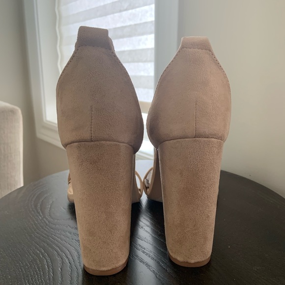 ⚠️SOLD⚠️ Suede Block Heels (BRAND NEW, 7.5) - Picture 5 of 6